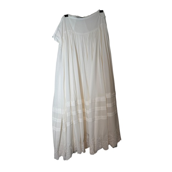 NWT Reformation Aura Skirt Ivory White Eyelet Embroidery Maxi Skirt Medium - Picture 7 of 9